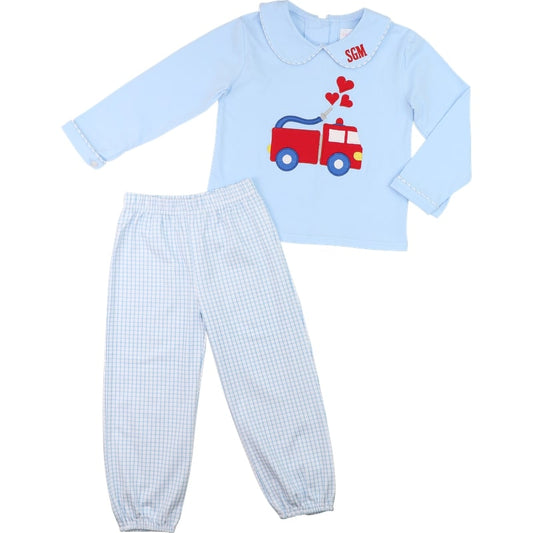 Valentine Firetruck Pant Set