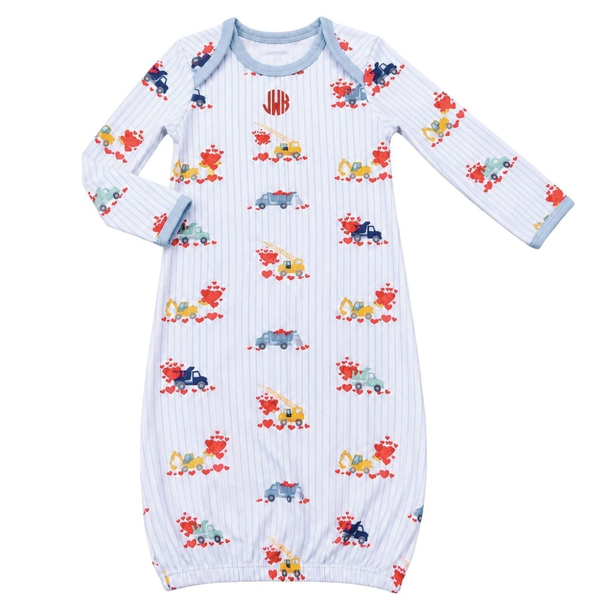 Valentine Truck Knit Baby Gown