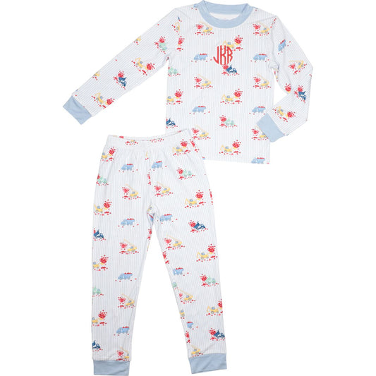 Valentine Truck Knit Pajamas