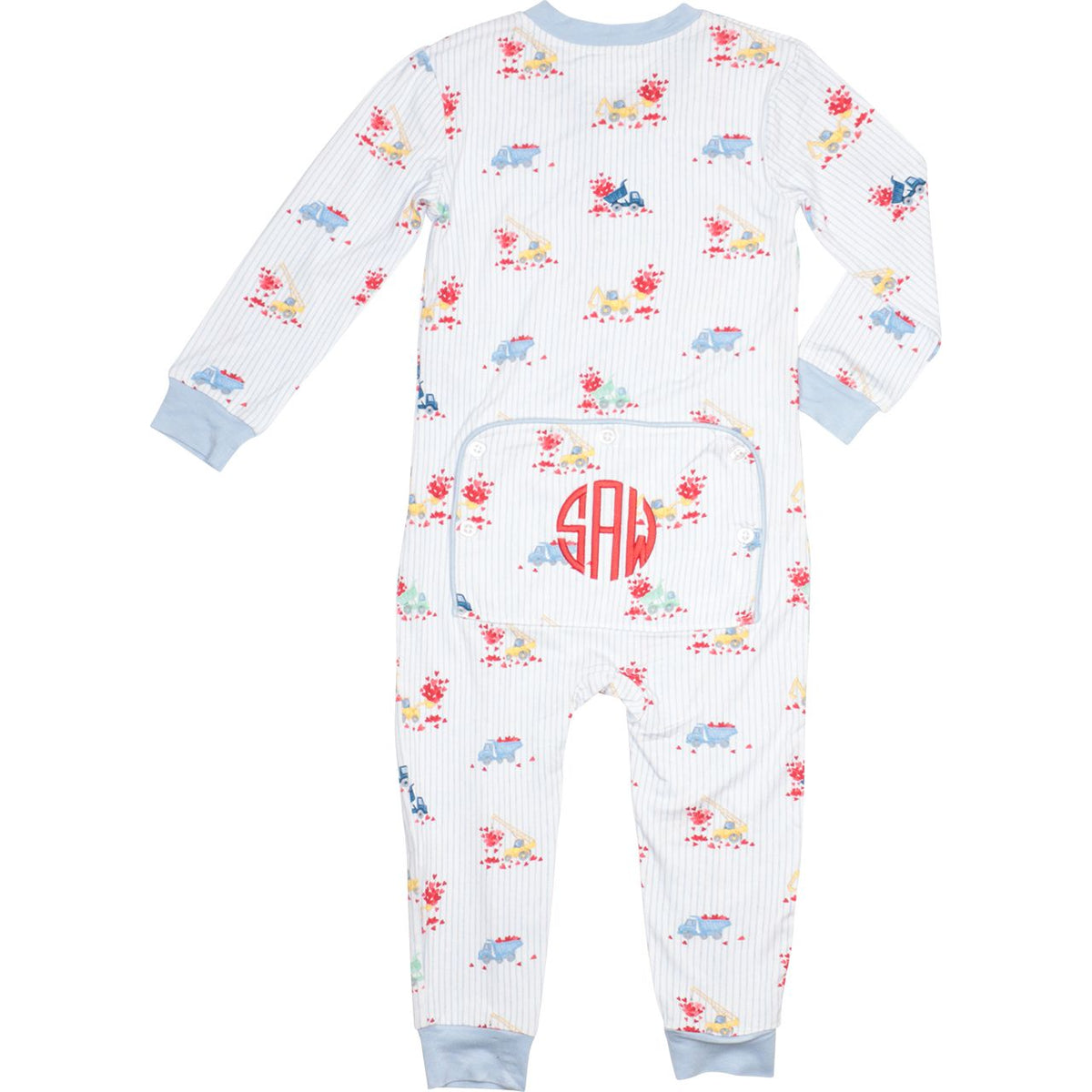 Valentine Truck Knit Zipper Pajamas