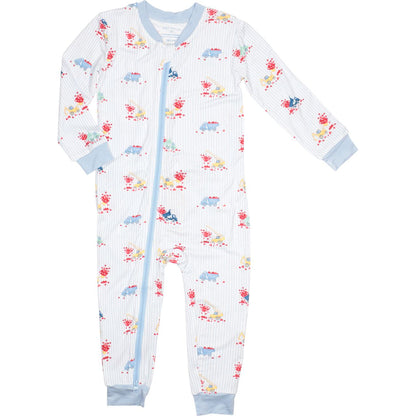 Valentine Truck Knit Zipper Pajamas