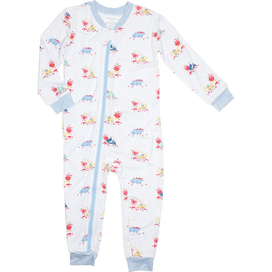 Valentine Truck Knit Zipper Pajamas