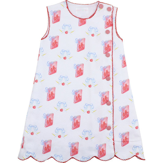 Red And White Honeycomb Back To School Dress