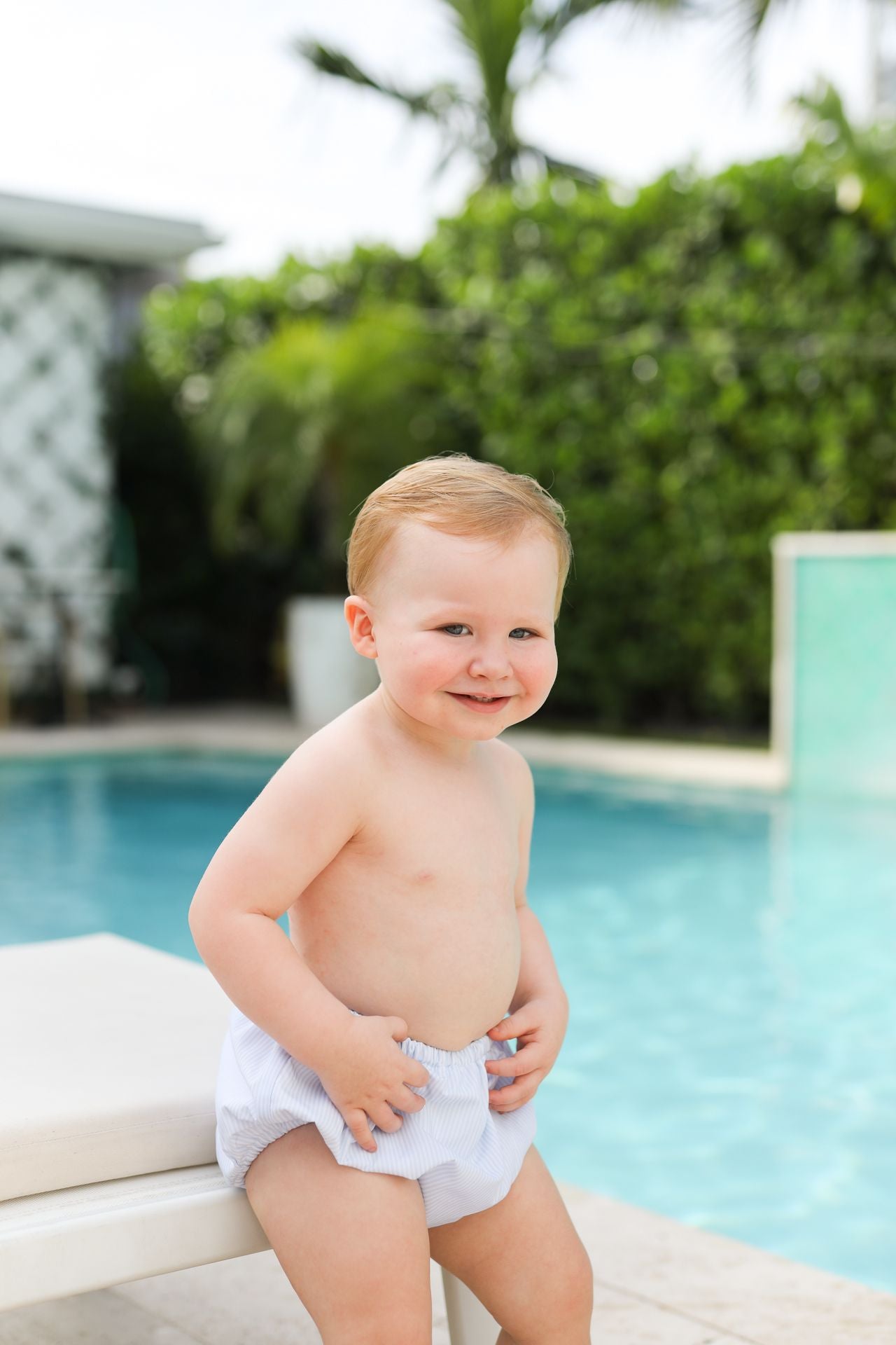 Blue Striped Swim Bloomer