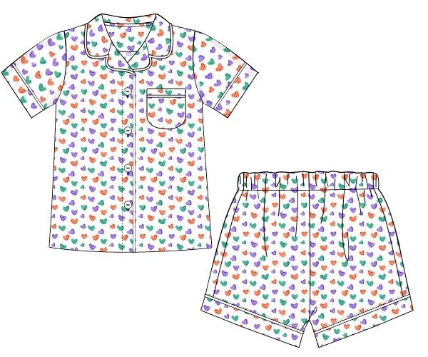 Waldemar Heart Knit Pajamas