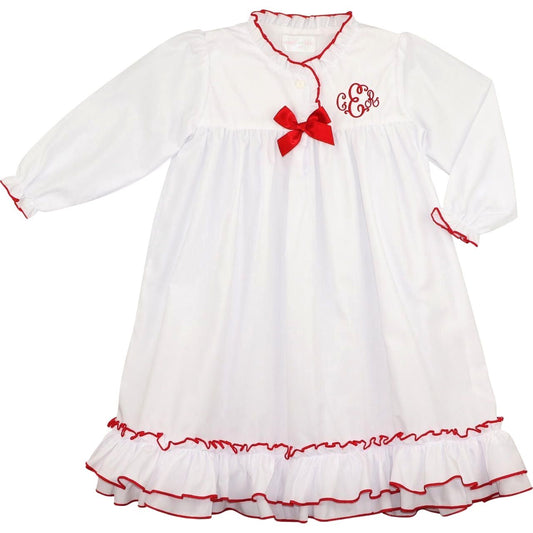 White And Red Ruffle Nightgown5