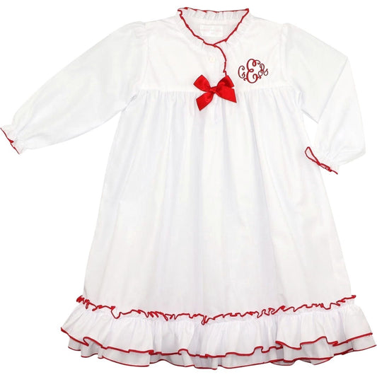 White And Red Ruffle Nightgown6