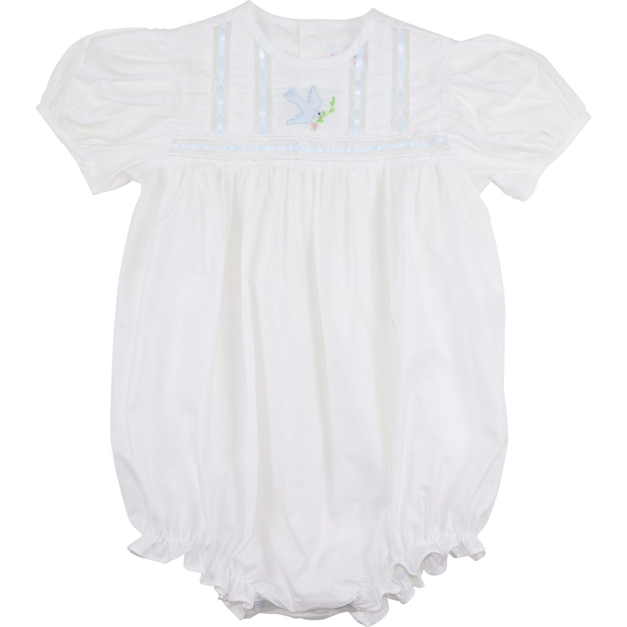 White Dove Heirloom Ruffle Bubble