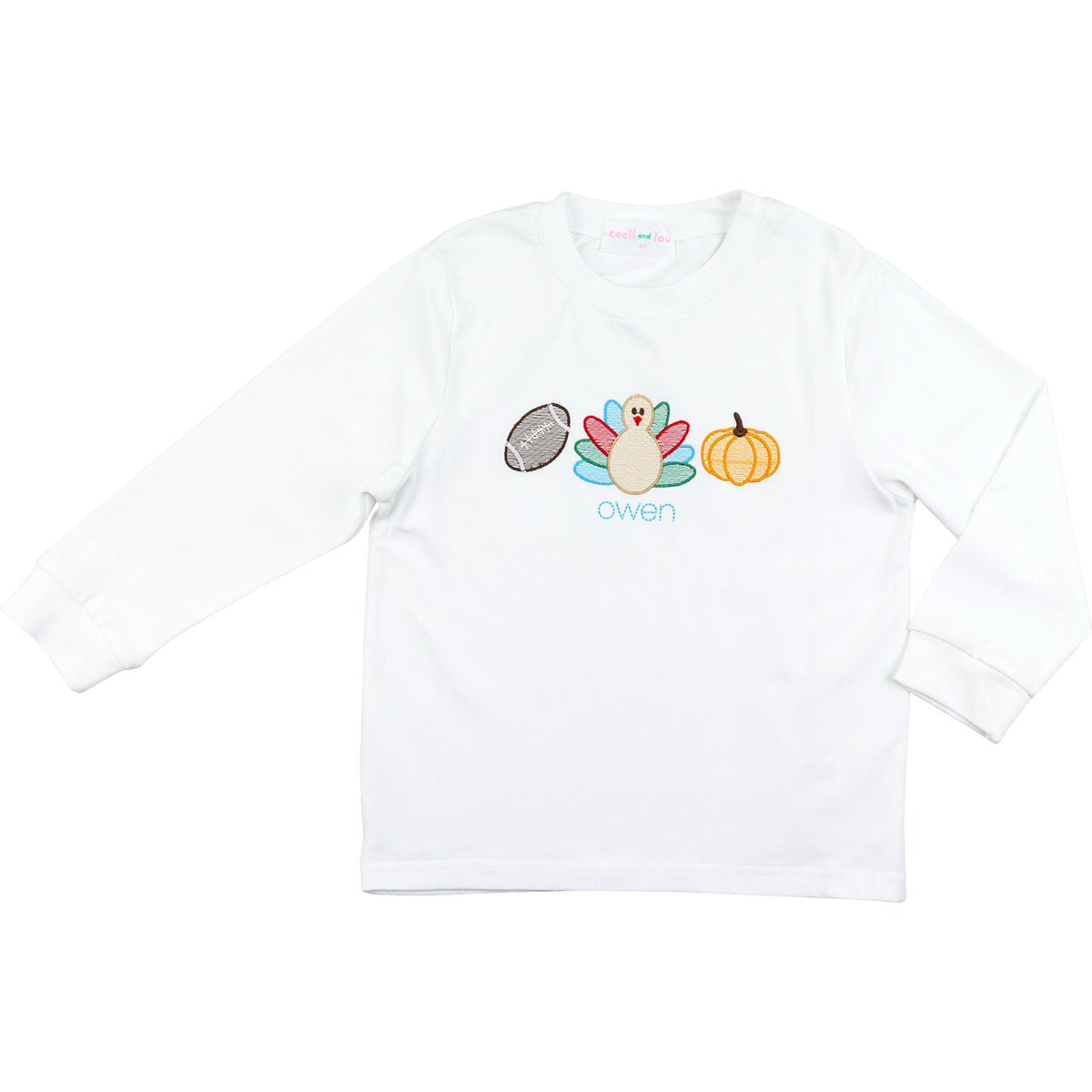 White Knit Turkey And Football Shirt