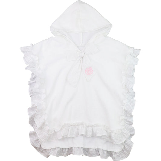 White Terry Ruffle Coverup