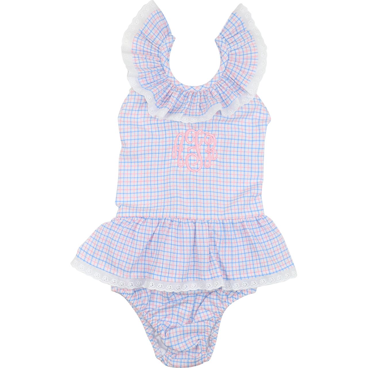 Windowpane Eyelet Swimsuit