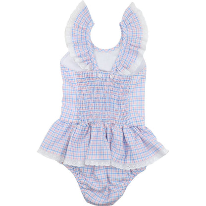 Windowpane Eyelet Swimsuit