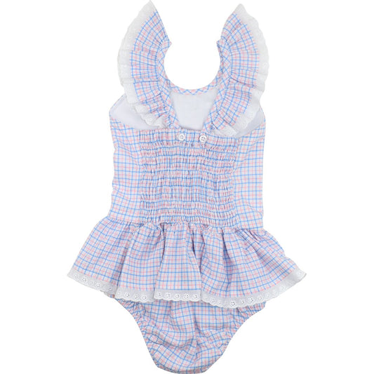 Windowpane Eyelet Swimsuit