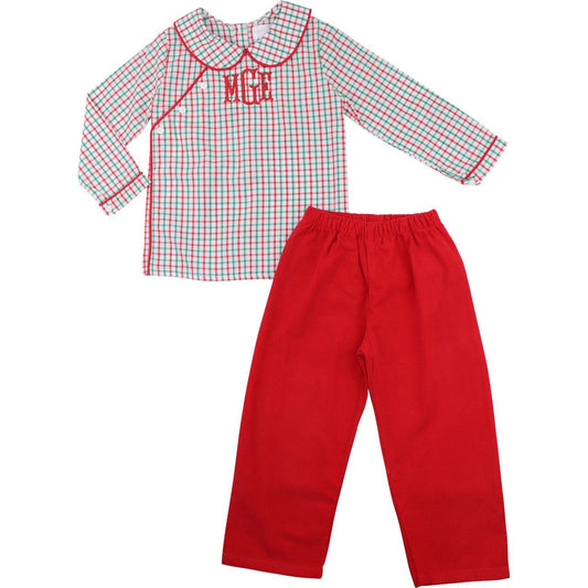 Windowpane Pant Set