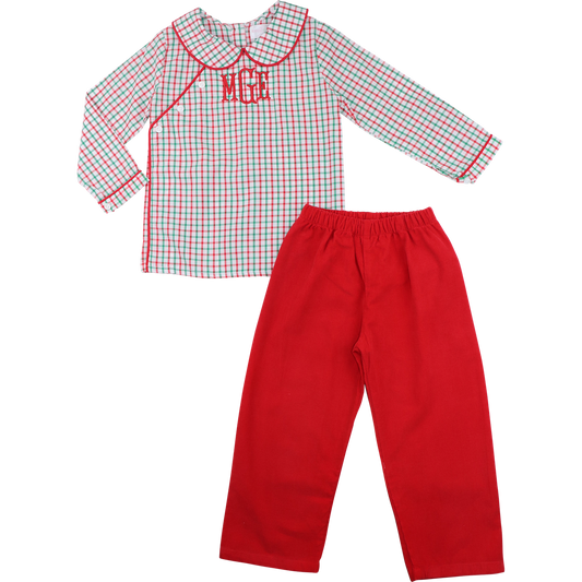 Windowpane Pant Set