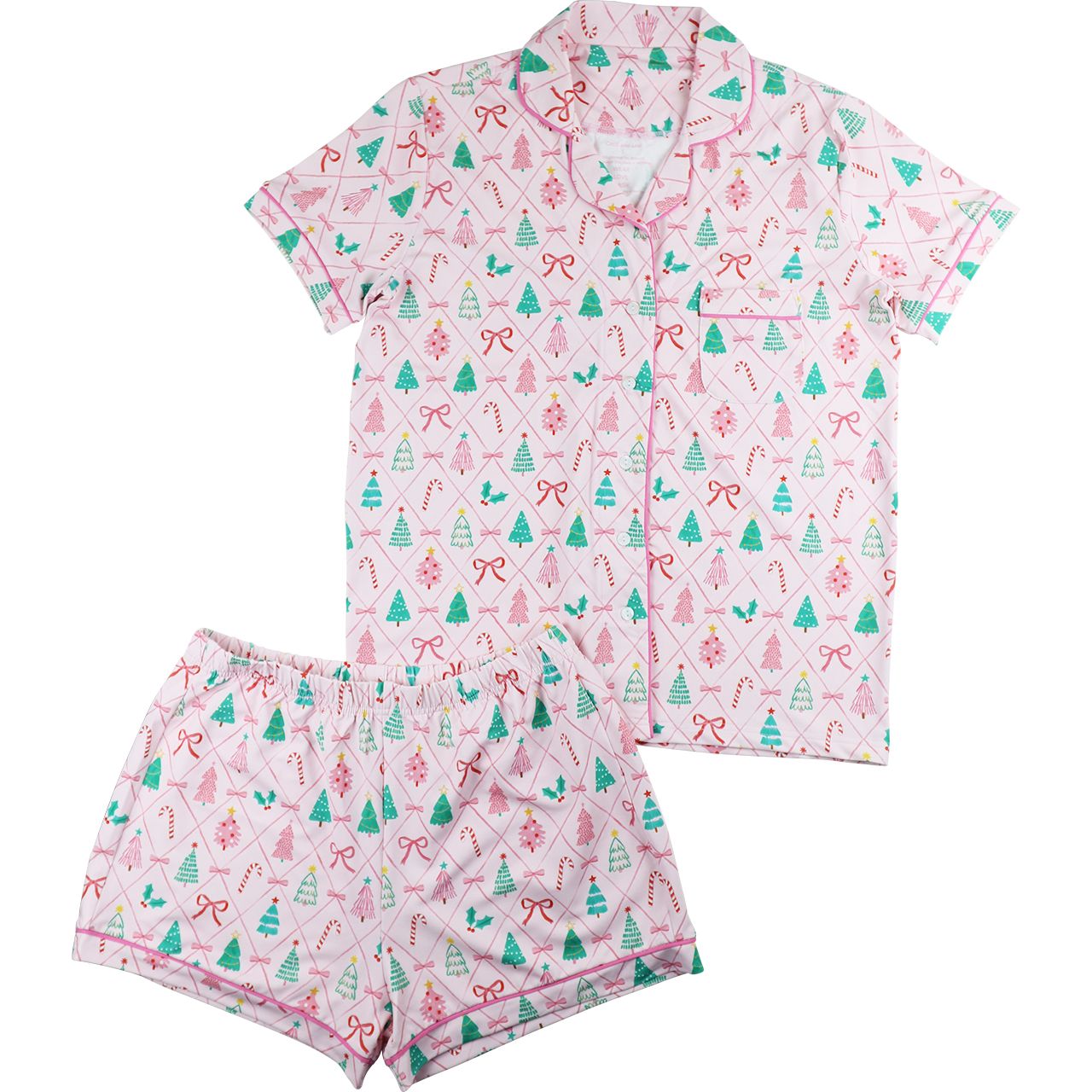 Women's Christmas Print Knit Pajamas