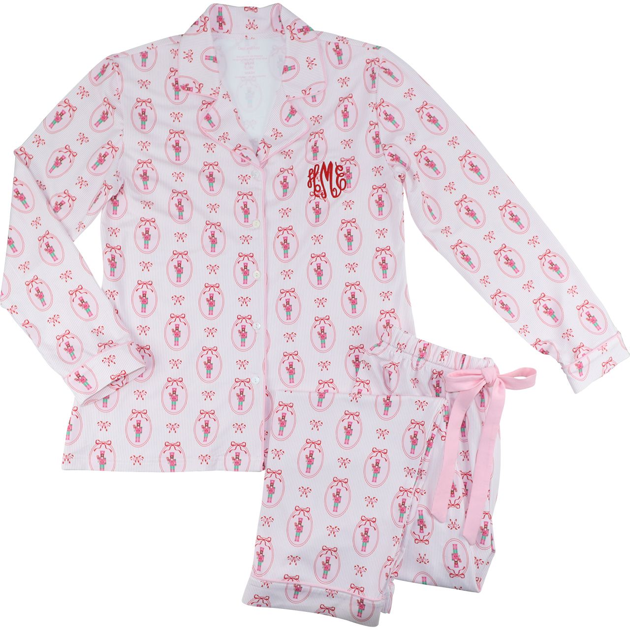 Women's Mini Stripe Nutcracker Knit Pajamas