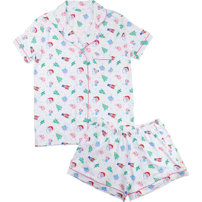 Women's Preppy Santa Knit Pajamas