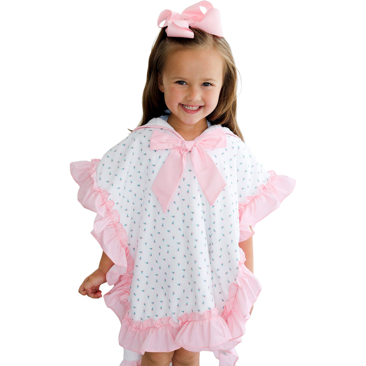 Pink Rosebud Ruffle Coverup