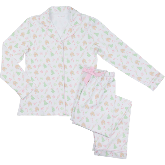Women's Holiday Gingerbread Knit Pajamas