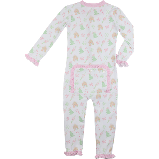 Holiday Gingerbread Knit Zipper Pajamas