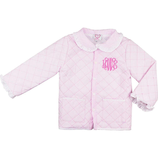 Pink Stripe Quilted Coat