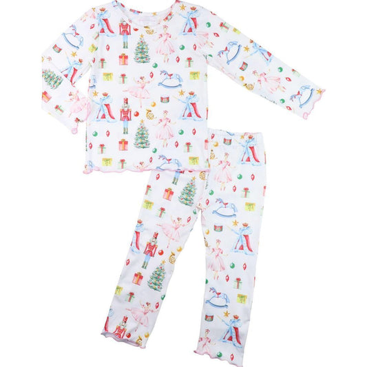 Pink Knit Holiday Nutcracker Pajamas