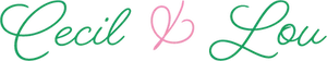 Signature-style text 'Cecil & Lou' with a heart symbol between the names.