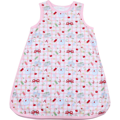 Pink Check Back To School Play Dress