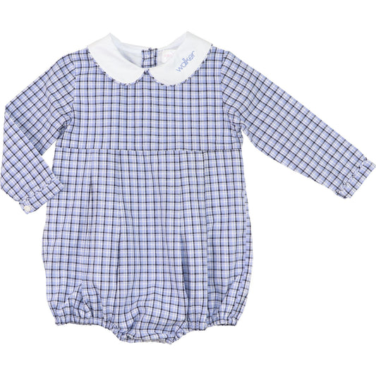Navy And Blue Plaid Bubble