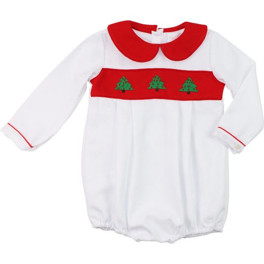 Honeycomb Embroidered Christmas Tree Bubble
