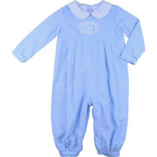 Blue Corduroy Long Romper