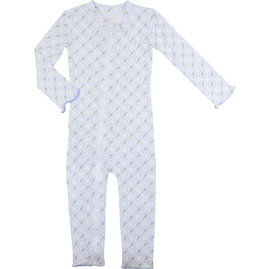 Pencil And Bow Knit Zipper Pajamas