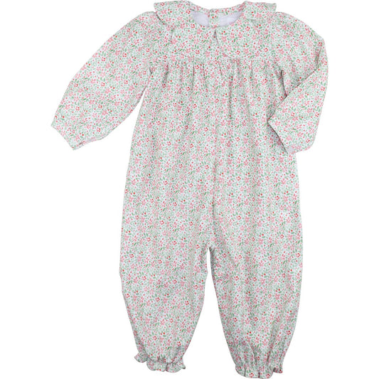 Holiday Floral Corduroy Long Bubble