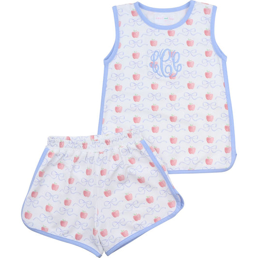Blue Apple And Bow Knit Play Set