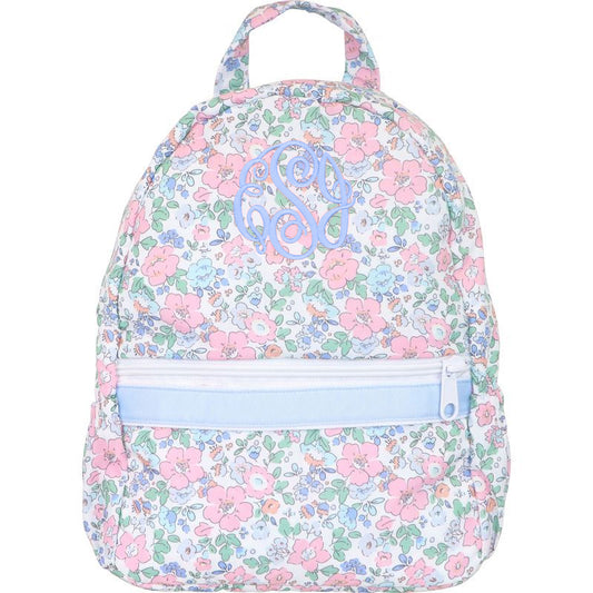 Pink And Blue Floral Backpack