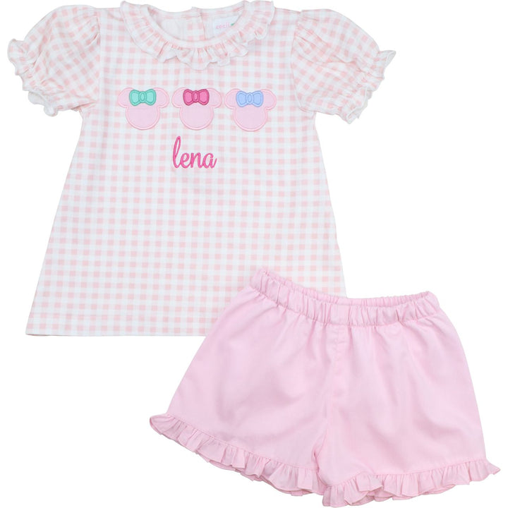 Itsy Bitsy Girls Light Blue Knit Dress - Mouse Ears Collar