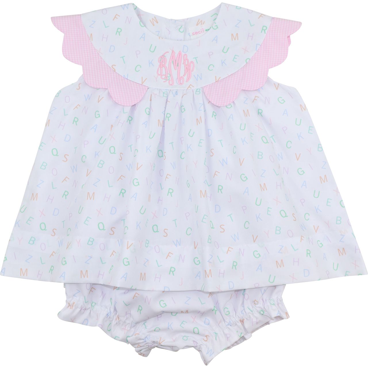 Pink Alphabet Diaper Set