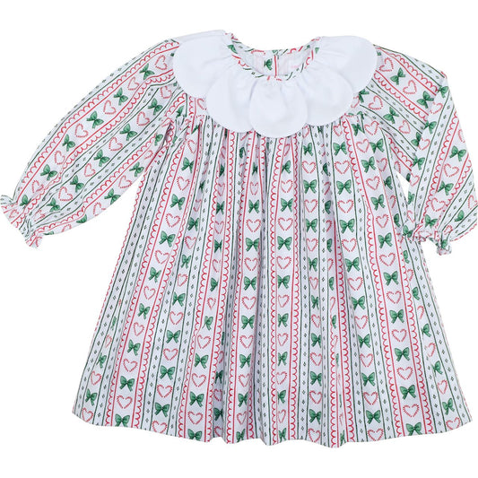 Holiday Hearts And Bows Dress