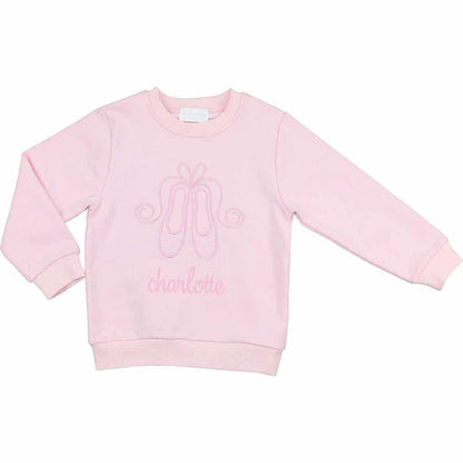 Pink Applique Ballerina Sweatshirt