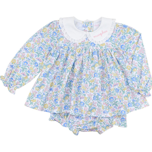 Floral Knit Diaper Set