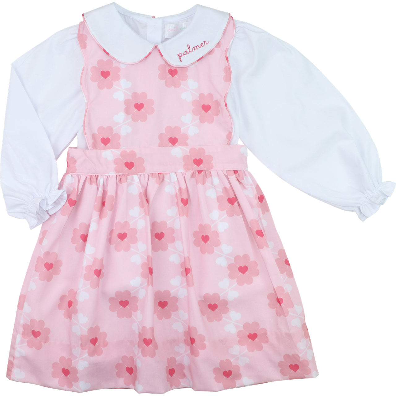 Floral Heart Print Dress Set