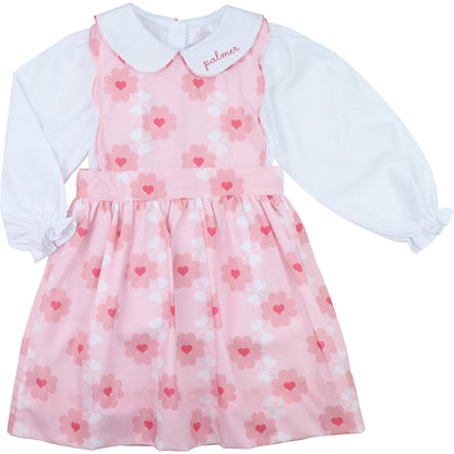 Floral Heart Print Dress Set