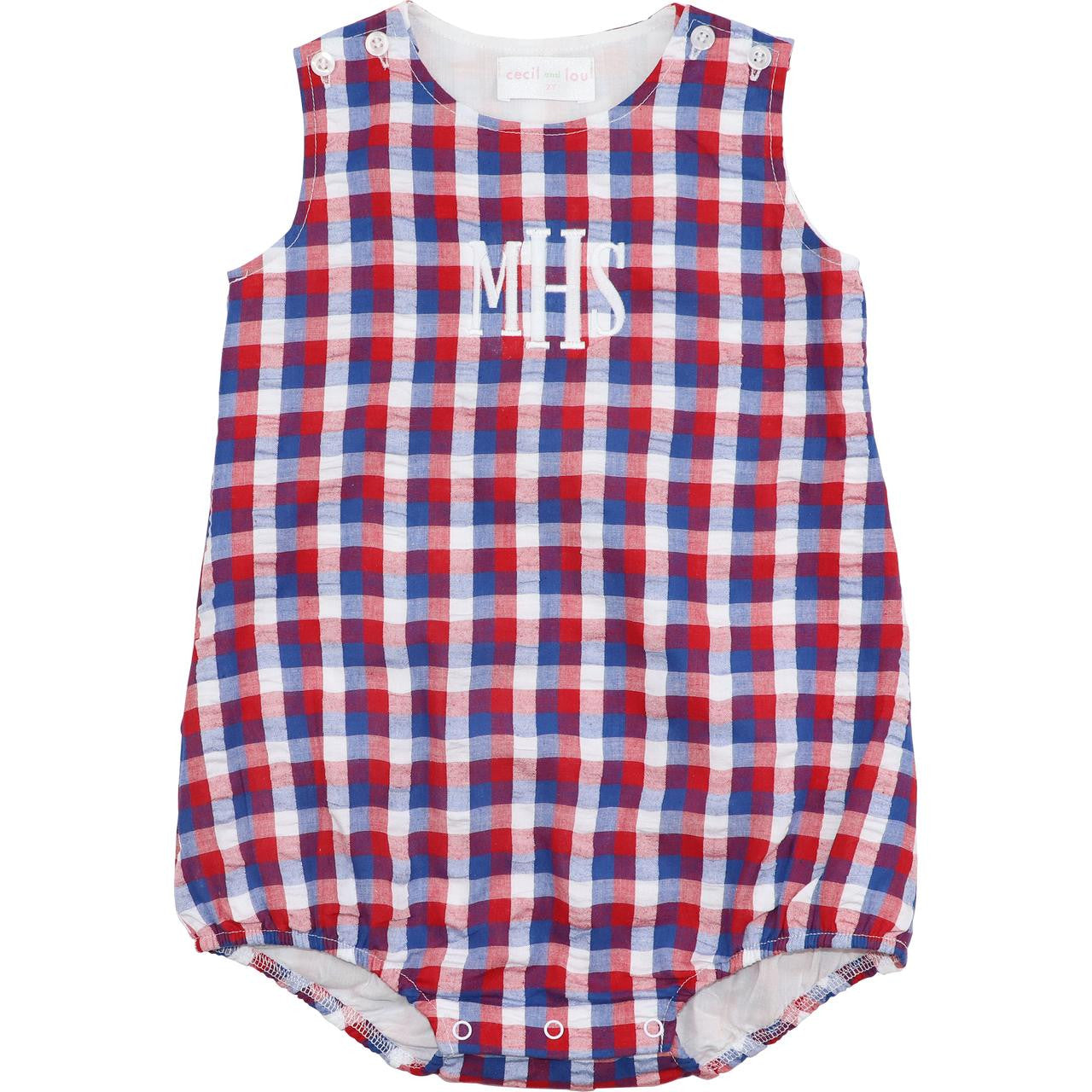 Navy And Red Check Bubble