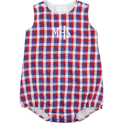 Navy And Red Check Bubble