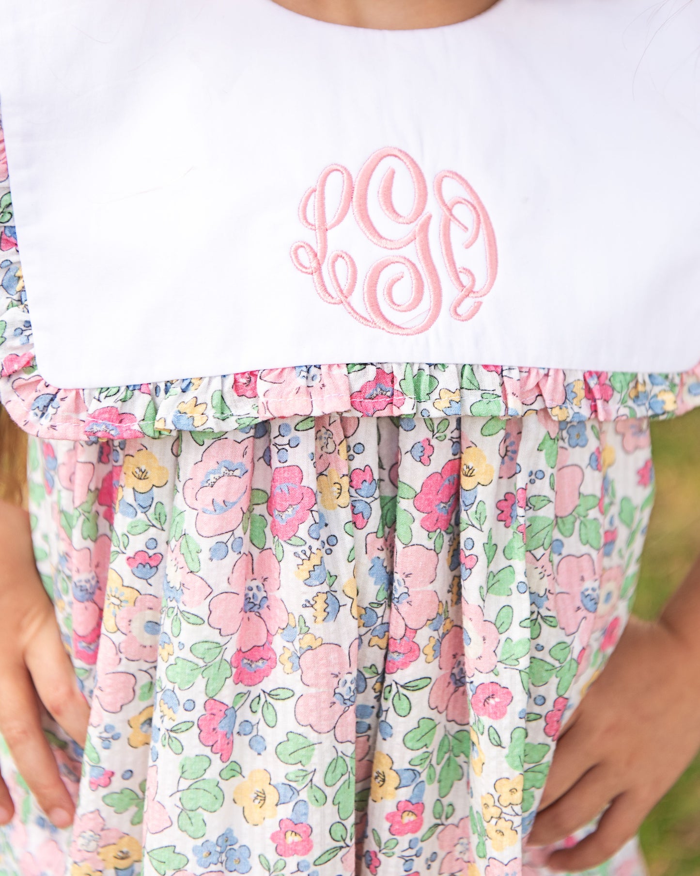 Pink Floral Seersucker Short Set