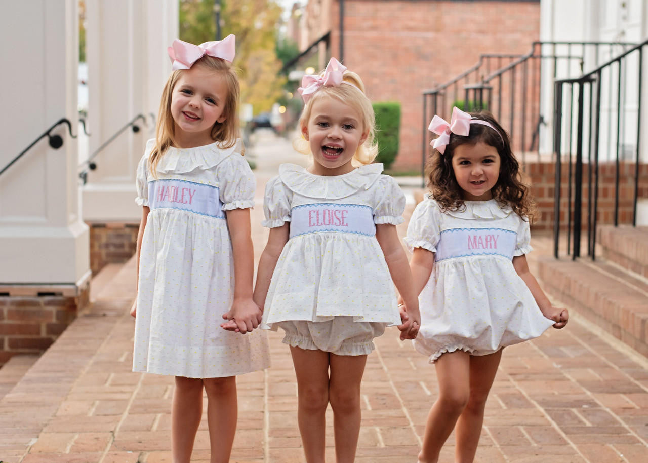 Personalized smocked dress outlet