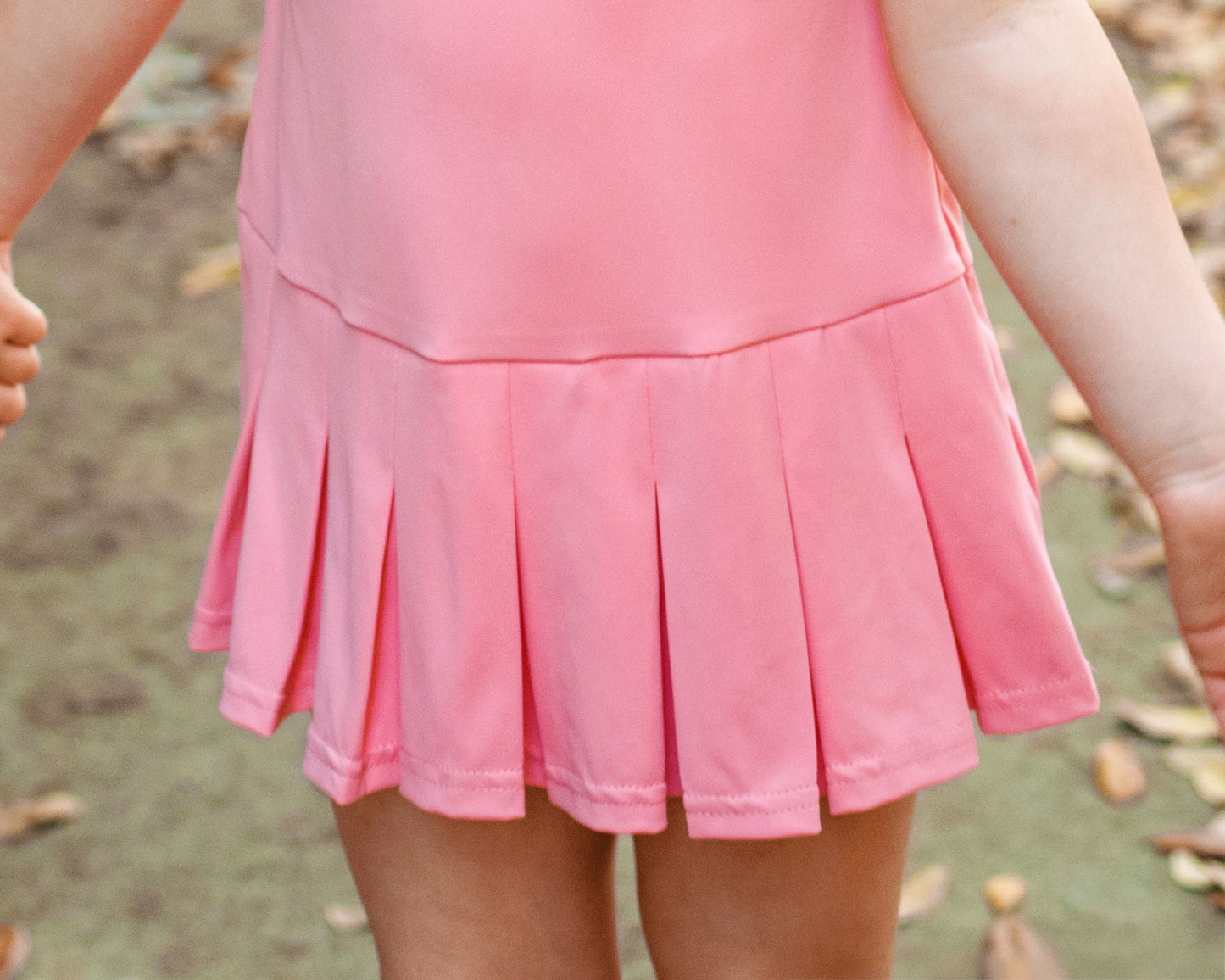 Pink Lycra Tennis Dress (Shorts Included)