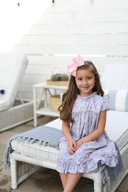 Pink And Blue Liberty Floral Nightgown  Smocked Threads