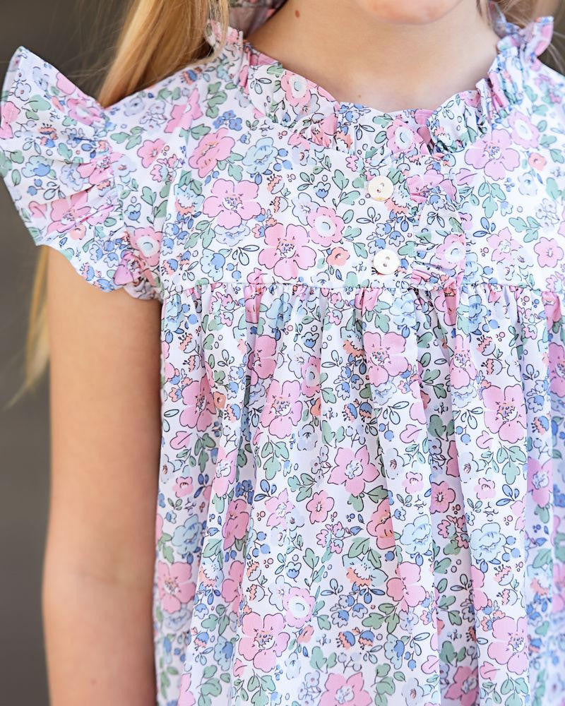 Pink And Blue Liberty Floral Nightgown  Cecil and Lou